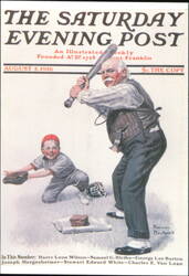 Batter Up! Norman Rockwell The Saturday Evening Post Cover Postcard