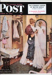 The Prom Dress by Norman Rockwell Saturday Evening Post Postcard