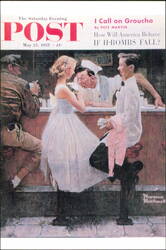 After the Prom by Norman Rockwell Saturday Evening Post Postcard