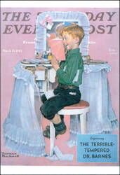 Norman Rockwell The Diary Saturday Evening Post Cover 1942 Postcard