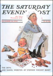 Norman Rockwell The Nanny Saturday Evening Post Cover 1936 Postcard