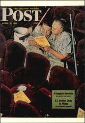 The Playbill by Norman Rockwell The Saturday Evening Post Postcard