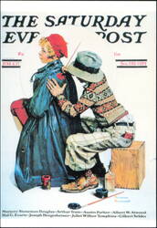 Norman Rockwell The Artist Saturday Evening Post Cover 1927 Postcard