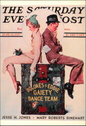 The Final Curtain by Norman Rockwell Saturday Evening Post Postcard
