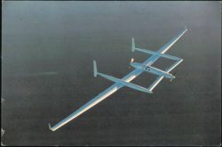 Voyager Aircraft in Flight Over the Pacific Ocean 1986 Postcard