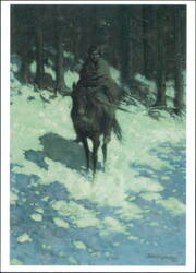 A Figure of the Night by Frederic Remington Art Postcard
