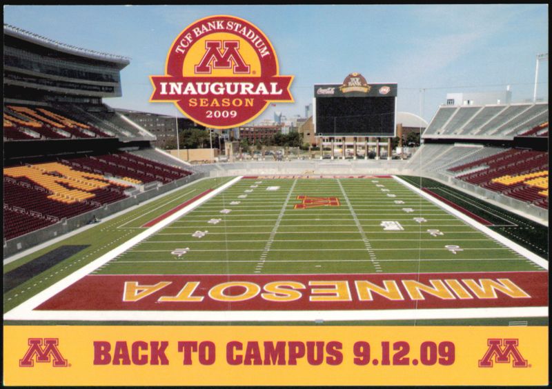 TCF Bank Stadium Inaugural Season 2009, University of Minnesota Minneapolis