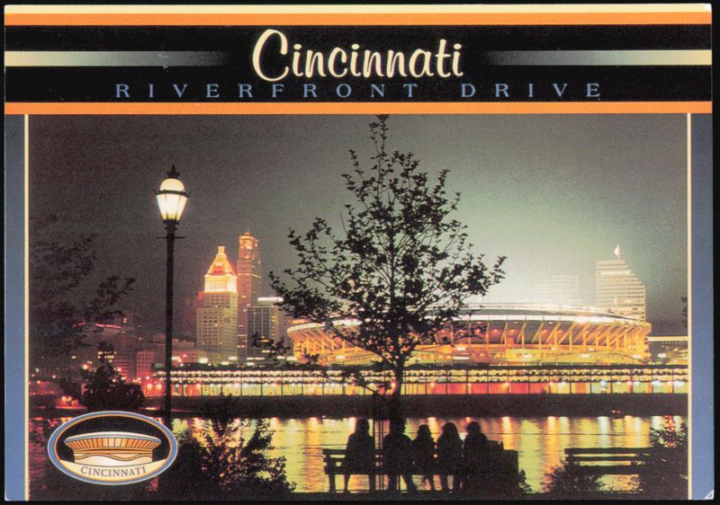 Night on the Riverfront, Cincinnati Stadium Skyline View Ohio