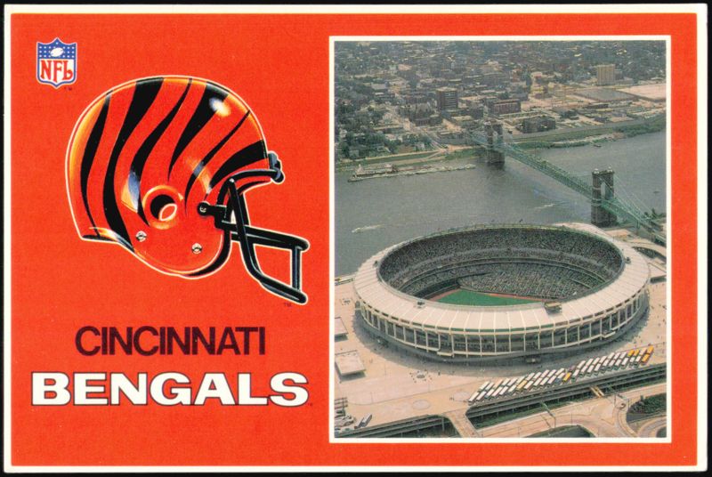 Cincinnati Bengals Helmet and Riverfront Stadium Ohio