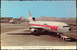 Western Airlines DC-10 at Minneapolis-St. Paul Airport Postcard