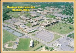 Aerial View of Mankato State University Campus Postcard