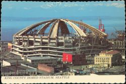 King County Domed Stadium Construction, Seattle Postcard