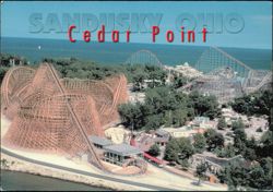 Cedar Point Amusement Park Roller Coasters, Sandusky, Ohio Postcard