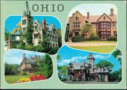 Stately Mansions of Ohio: Mac-O-Chee Castle and Stan Hywet Postcard