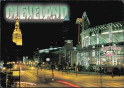 Jacobs Field and Gateway District at Night Postcard