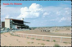 Santa Fe Downs Horse Racing Track Postcard