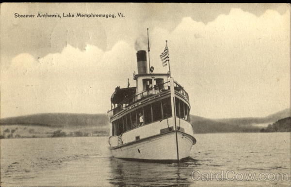 Steamer Anthemis Lake Memphremagog Vermont Boats, Ships