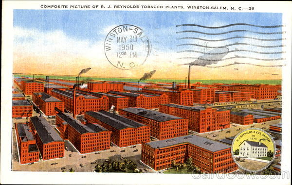 Composite Picture Of R. J. Reynolds Tobacco Plant Winston-Salem North Carolina