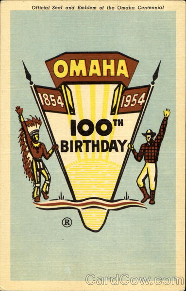 Official Seal And Emblem Of The Omaha Centennial Nebraska