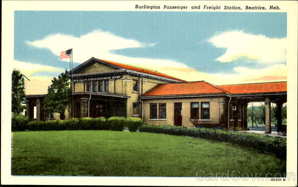Burlington Passenger And Freight Station Beatrice Nebraska