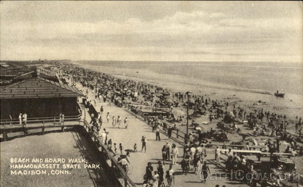 Beach And Board Walk, Hammonassett State Park Madison Connecticut