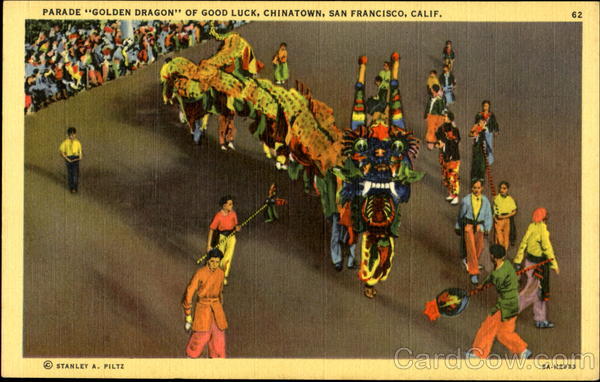 Parade Golden Dragon Of Good Luck San Francisco California