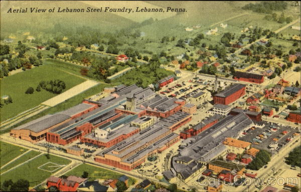 Aerial View Of Lebanon Steel Foundry Pennsylvania