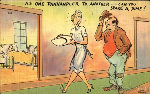 Panhandler, Nurse Comic, Funny