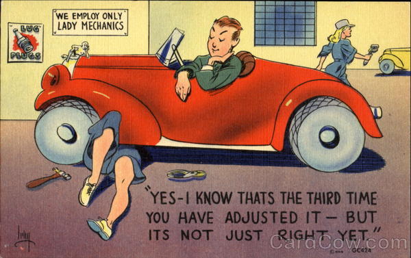 We Employ Only Lady Mechanics Comic, Funny
