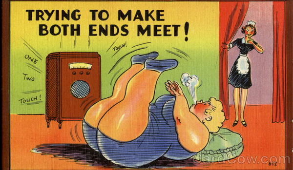 Trying To Make Both Ends Meet! Comic, Funny