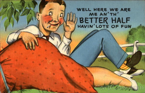 Well Here We Are Me An' Th' Better Half Havin Lots Of Fun