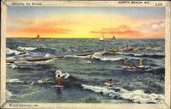 Enjoying The Waves Postcard