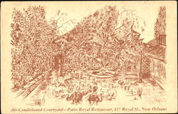 Patio Royal Restaurant, 417 Royal St. Postcard