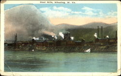 Steel Mills Wheeling, WV Postcard Postcard