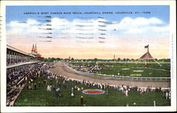 America's Most Famous Race Track Postcard