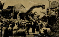 Sinclair Dinosaur Exhibit At The Century Of Progress Exposition 1933 Chicago World Fair Postcard Postcard