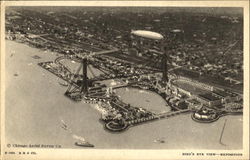 Bird's Eye View Exposition 1933 Chicago World Fair Postcard Postcard