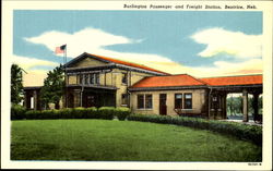 Burlington Passenger And Freight Station Postcard