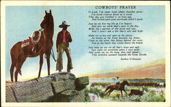 Cowboy's Prayer Postcard