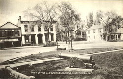 Post Office And Business Blocks Kinderhook, NY Postcard Postcard