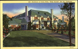 Residence Of Fanny Brice Postcard