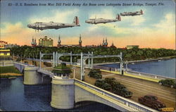 U. S. Bombers From Mac Dill Field Army Air Base Postcard