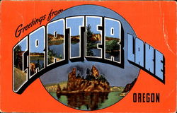 Greetings From Crater Lake Postcard