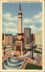 Soldiers And Sailors Monument Postcard