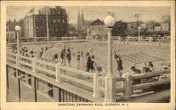 Municipal Swimming Pool Elizabeth, NJ Postcard Postcard