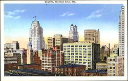 Skyline Kansas City, MO Postcard Postcard