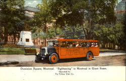 Sightseeing In Montreal In Giant Buses, Domining Square Quebec Canada Postcard Postcard