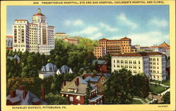 Presbyterian Hospital, Schenley District Pittsburgh, PA Postcard Postcard
