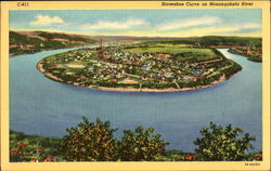 Horseshoe Curve On Monongahela River Scenic, PA Postcard Postcard