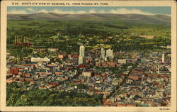 Bird's Eye View Of Reading Pennsylvania Postcard Postcard